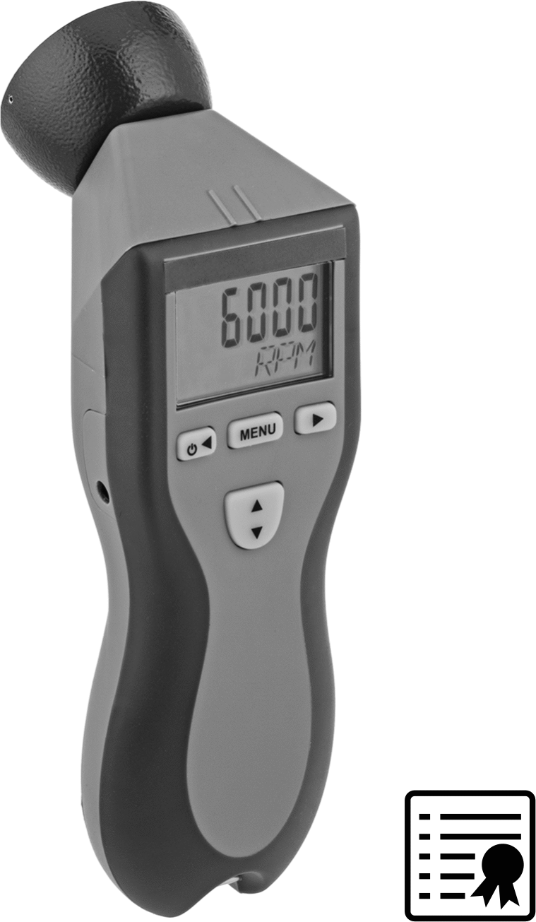 Kalibrasyon Sertifikalı Cep Stroboskopu — Pil, 300,000 rpm, LED