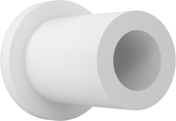 Gıda ve İçecek Sektörü için Kuru Çalışan Burçlu Yatak, Flanş, Rulon, 3/16" Mil ve 5/16" Yuva İç Çapı için, 1/2" Uzunluk