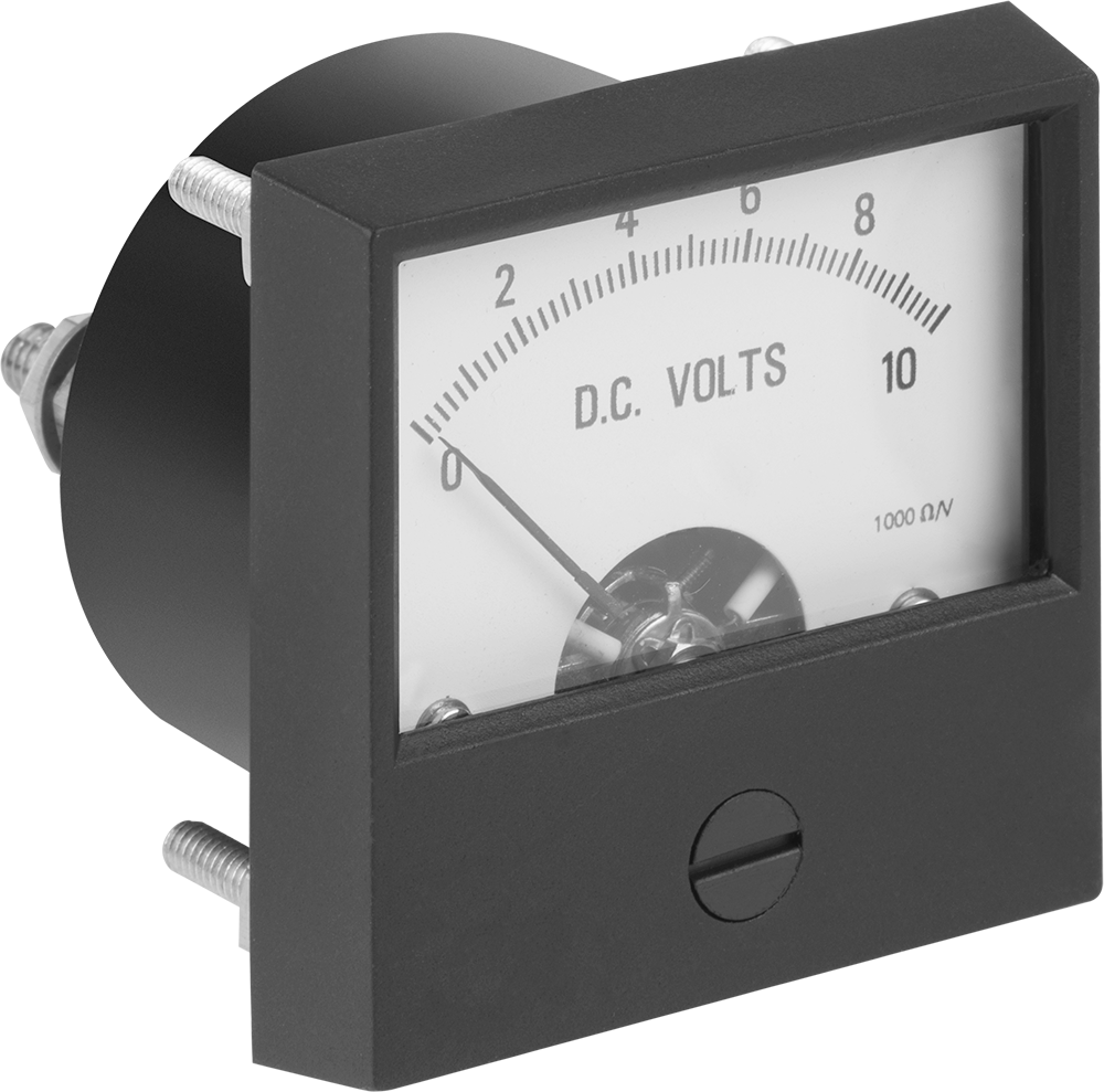 Analog Elektrik Paneli Ölçer, 0-10V DC Ölçer, Cam Pencere, 1.75 inç Yükseklik