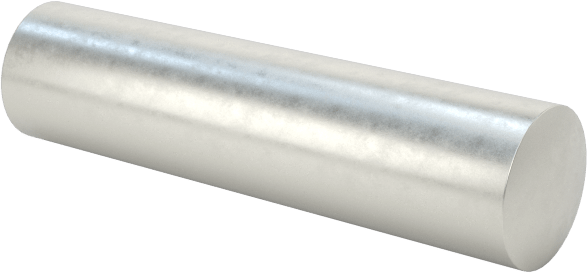 12L14 Karbon Çelik Konik Pim, Pim Numarası 3/0, 0.125" Büyük Uç Çapı, 1/2" Uzunluk