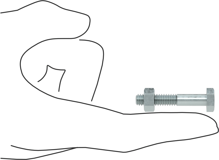 Çinko Kaplı Çelik Tekerlek Aksı, 1/4" Çap x 1-1/2" Uzunluk