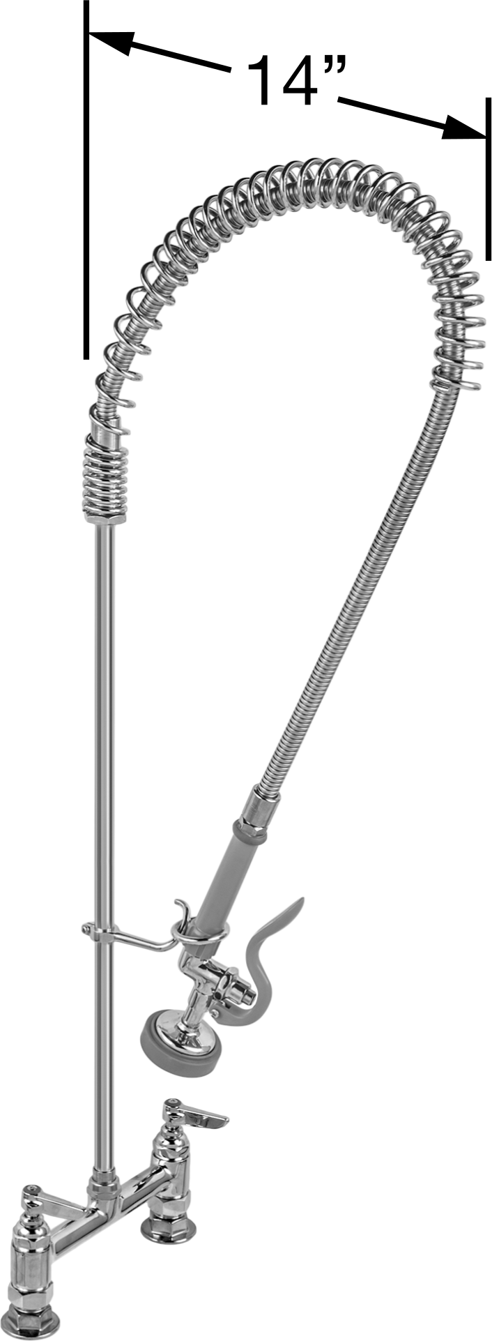 Yıkanabilir Püskürtücü, İki adet 1/2 NPT Arka Girişli, 34-1/2" Yükseklik