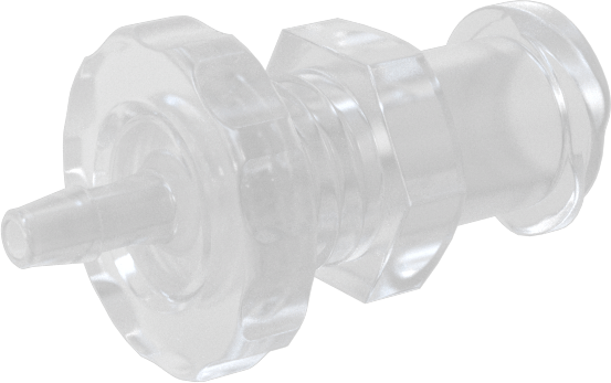 Hava ve Su için Plastik Luer Lock Tüp Bağlantısı, Polipropilen Duvar Delikli Soketler, Tırnaklı, 1/16" Boru İç Çapı