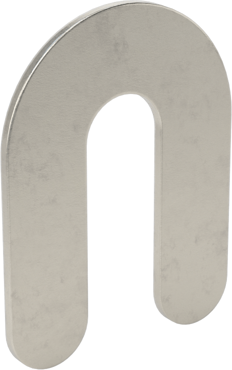 Büyük Ayarlı Yivli Şim, Ağır Hizmet Tipi, 2" Uzunluk x 1-1/2" Genişlik, 0.063 inç Kalınlık