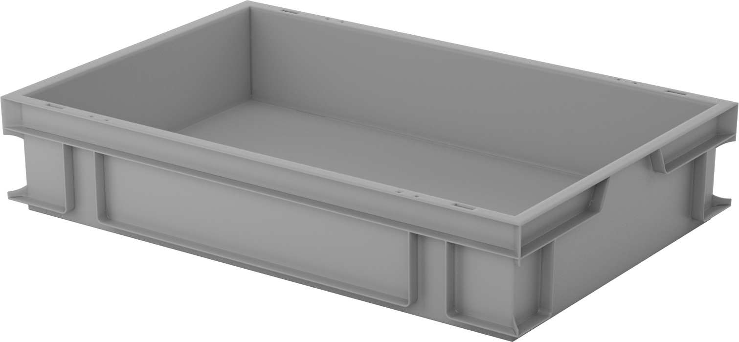 Metal ve X-Ray ile Tespit Edilebilir Plastik Taşıma Kutusu, 23-3/4" Uzunluk x 15-3/4" Genişlik x 4-3/4" Yükseklik