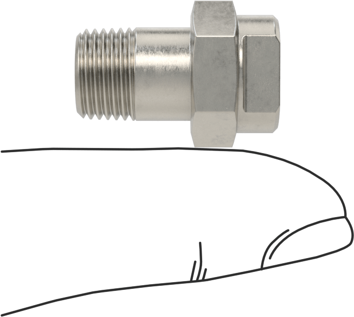 Yüksek Basınçlı Püskürtme Nozulu, Katı Akış, 303 Paslanmaz Çelik, 1/8 NPT Erkek, 4.1 gpm @ 300 PSI