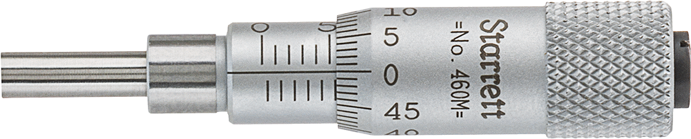 Starrett Mikrometre Başlıkları, Model 460mb, Düz Yüksük ve Dönen Milli
