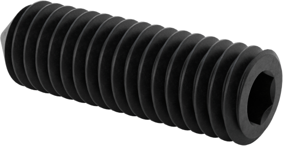 Alaşımlı Çelik Konik Uçlu Setskur, Alaşımlı Çelik, M3 x 0.5 mm Dişli, 10 mm Uzunluk