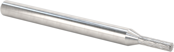 1/8" Çaplı Şaftlı Karbür Freze Ucu, Düz Kesici Silindir, Ürün No. Sb-41, Çift Kesimli Diş — Silindir, 1⁄8", 1⁄16"