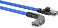 Ethernet Kablosu, RJ45 x 90 Derece Dirsek Fişleri, Kategori 6