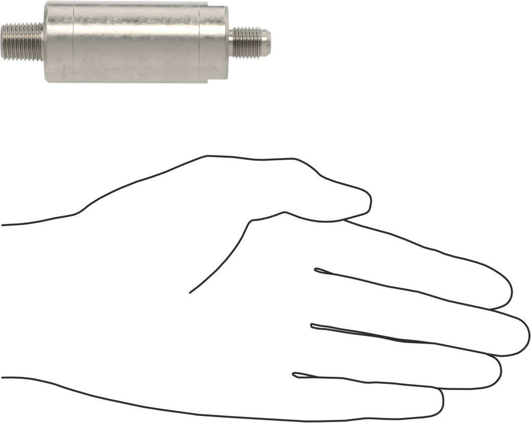 Floroelastomer Pistonlu 316 Paslanmaz Çelik Çekvalf, Yaylı, 1/4 NPT Erkek x 7/16"-20 UN/UNF (JIC)