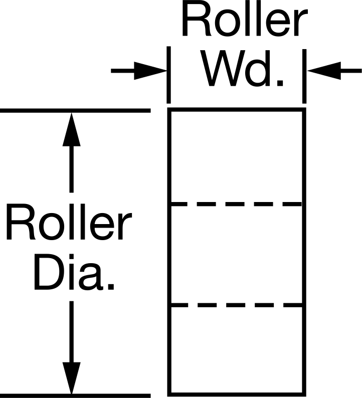 Silindir, 1-1/2" Çap, 1-1/4" Genişlik