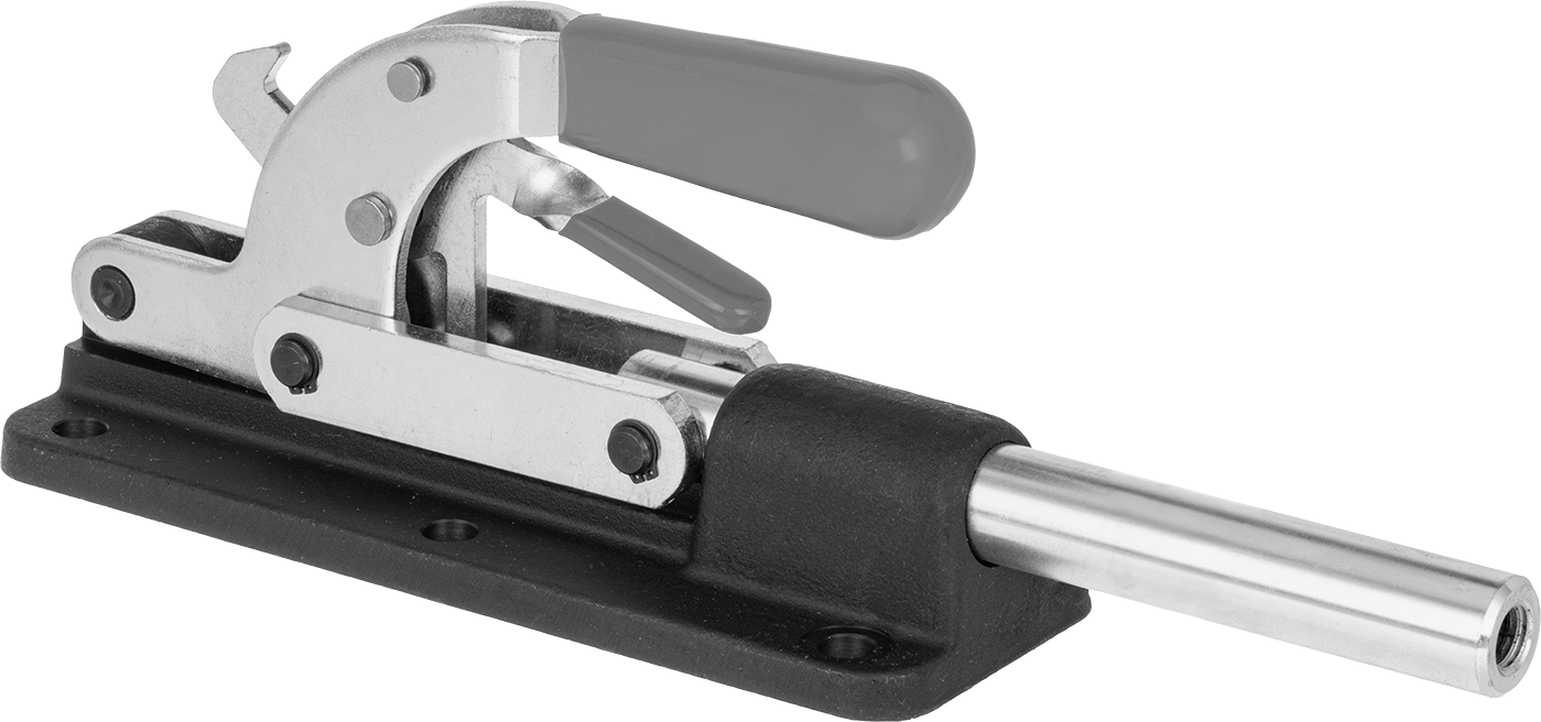 Kilitleme Kolu ile Mandal Kelepçe, 7500 lbs. Tutma Kapasitesi, 1/2"-13 Piston Dişi Boyutu — Sadece Basmalı, 4", 1⁄2"-13