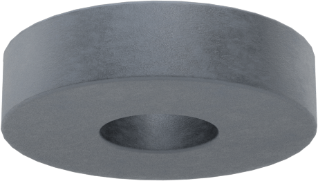 Dişsiz Delikli Seramik Mıknatıs, 1/8" Kalınlık, 1/2" Dış Çap