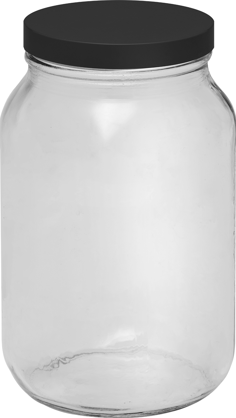 Şeffaf Cam Kavanoz, Kaplamalı Kağıt Contalı, 16 FL oz/475 ml Kapasite